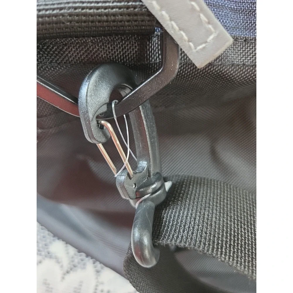 Merona Duffle Bag‎ Blue Black Colorblock Travel Gym Weekend Tote Shoulder Strap